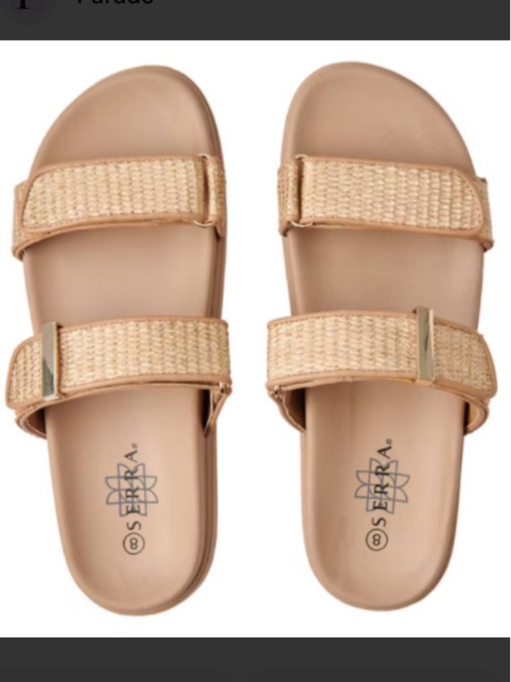 Serra Woven Double-Strap Women's Footbed Sandals Size 8